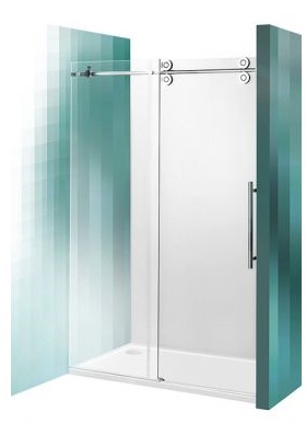 dušas durvis KID2, 1500 mm, h=2000, briliants/caurspīdīgs stikls